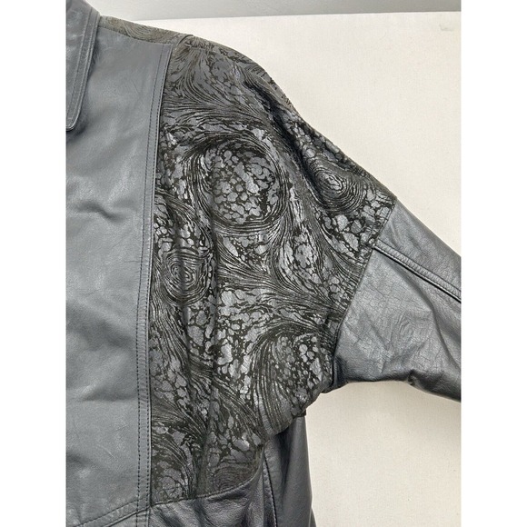 Vintage Pelle Studio Thinsulate Black Leather Coat Jacket Large Liner Full‎ Zip - Picture 3 of 15